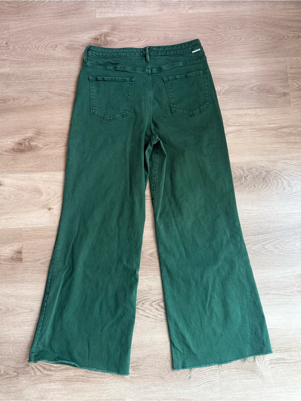 Dear John Fiona Green Wide Leg Jeans Size 31 Raw Hem MSRP $116 - Picture 11 of 13